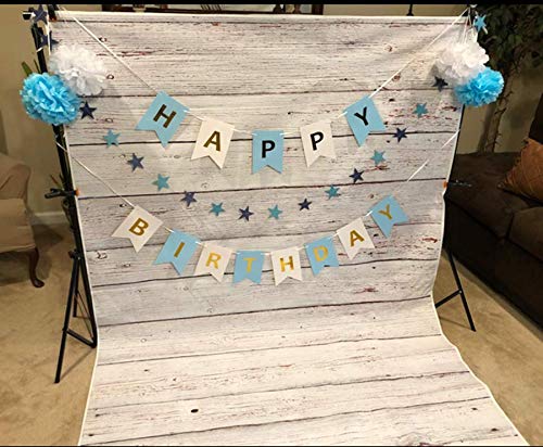 7x5FT Vintage Wood Backdrop Retro Rustic White and Gray Wooden Floor Background for Photography Kids Adult Photo Booth Video Shoot Vinyl Studio Props