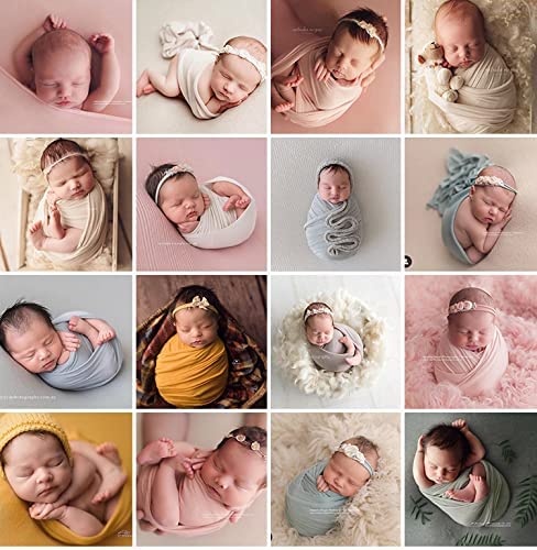 Coberllus Newborn Baby Photography Props Blanket Ripple Swaddle Wrap for Boy Girls Photo Shoot Posing - color: Dark Gray
