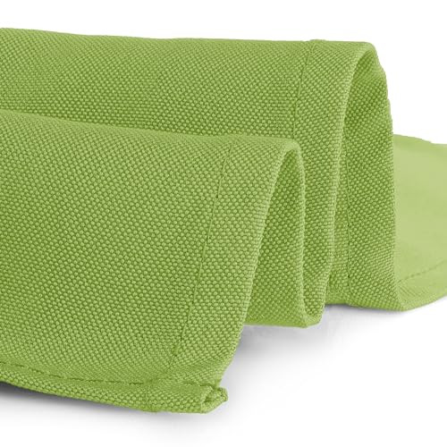 Gee Di Moda Cloth Napkins - 17 x 17 Inch Apple Green Dinner Napkins - Set of 12 Soft & Absorbent Washable Fabric Cloth Table Napkins with Hemmed Edges for Hotel Restaurant, Holiday Parties & Wedding - color: Apple Green