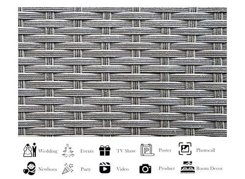 6x3.6ft Fabric Rattan Weave Texture Backdrop Wicker Surface Photography Background for Furniture Party Decor Home Wall Hanging Tapestry Photo Props - size: 6X3.6ft
