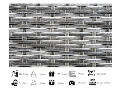 10x5ft Fabric Rattan Weave Texture Backdrop Wicker Surface Photography Background for Furniture Party Decor Home Wall Hanging Tapestry Photo Props - size: 10x5ft