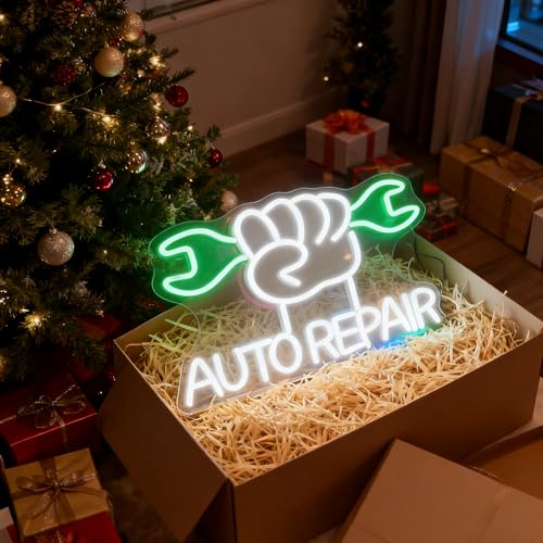 Neon Sign for Wall Decor Light Up Letters Business Led Sign Birthday Party Gifts Led Decorative Night Signs Room Decorations for Signboard Display Billboard Grand Opening Gift (Auto Repair) - color: repair