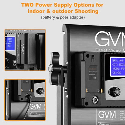 GVM RGB LED Video Light, 800D Studio Light with APP Control Lighting Kit Photography Light 1 Pack with 8 Kinds Scene Lights, 3200-5600K CRI 97 LED Panel Light for YouTube Studio, Video, Portrait - size: 1 pack