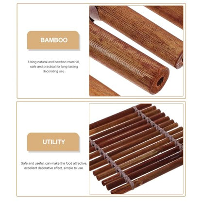 VOSAREA Japanese Bamboo Sushi Sashimi Plate Decoration Rustic Serving Dish for Sushi and Seafood Presentation for Catering and Food Photography