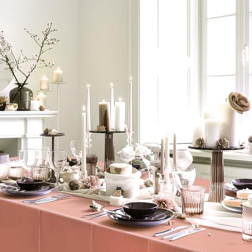 2pcs Rose Gold Foil Tablecloth 54*72inch Plastic Weddng Birthday Party Table Cloths Disposable Waterproof Table Cover for Elegant Event Anniversary Baby Shower Graduation Party Supplies - color: Rose Gold