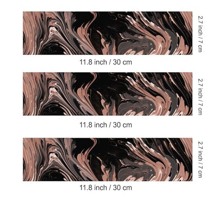 3 pcs Dark Marble Texture Cake Strips Edible birthday cake strips, cake side borders, Icing Sheets 2.7X11.8