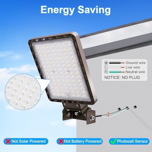240W LED Parking Lot Light Trunnion Mount Dusk to Dawn 5000K Led Parking Lot Lights Outdoor Area Commercial Security IP65 Waterproof 100-277V 36000LM - size: 240W Trunnion Mount