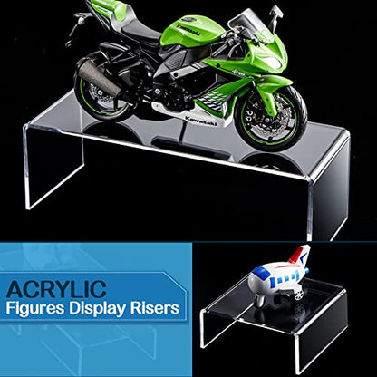 Sintuff 36 Pcs Acrylic Risers Large and Medium Acrylic Risers for Display Clear Display Stands Collectibles Stand Shelf for Show Figures Cupcake Jewelry