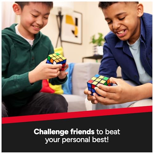 Rubik’s Cube, Timer Cube, Clear Display, Beat Your Best Time, Brain Teaser Puzzle for Adults & Practice for Speed Cubers, Problem-Solving Challenging Brain Teaser Fidget Toy for Kids, Ages 8 & Up - color: 3x3 Timer Cube