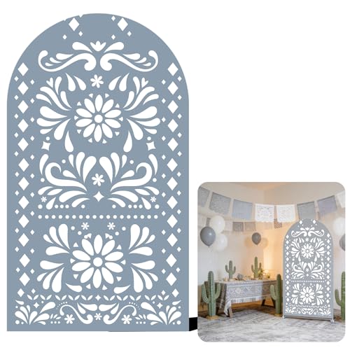 Dusty Blue Cielito Lindo Arch Backdrop Covers 6FT Mexican Theme Fiesta Wedding Parties Decoration Baptismx Baby Shower Birthday Party Supplies - color: G-4038, size: 2.5 x 6 ft