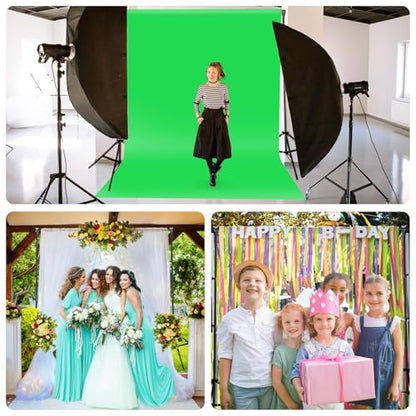 Green Screen Backdrop Kit 10x8.5ft with Tripod Stand, Chroma Key Background System for Video Shooting, Live Streaming, Photo Studio, Content Creation and Virtual Backgrounds - size: 10*8.5FT