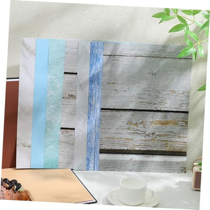 TEHAUX Photo Backdrop Boards Set 15pcs Marble Cement Wood Patterns Photography Background Kit for Product Photography, Food Jewelry Flat Lay Props with Carry Bag and Clips