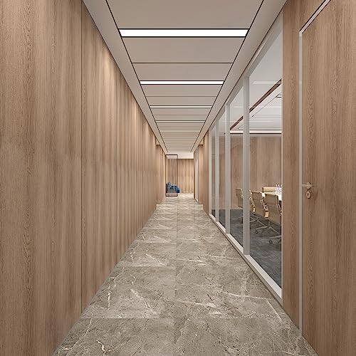 24x354inch Wide Brown Wood Contact Paper Peel and Stick Countertop Oak Walnut Textured Wallpaper Light Wood Grain Vinyl Wrap Air Guide Slot Design Matte Thickened Self-Adhesive Waterproof Wall Sticker - color: Warm Brown, size: 24" x 354"