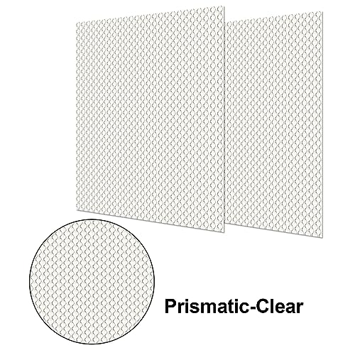 Frienda 4 Pcs Fluorescent Light Covers Replacement Flat Clear Prismatic Acrylic Ceiling Light Cover Panels(23.75" x 23.75" x 0.1") - size: 23.75" x 23.75" x 0.1"