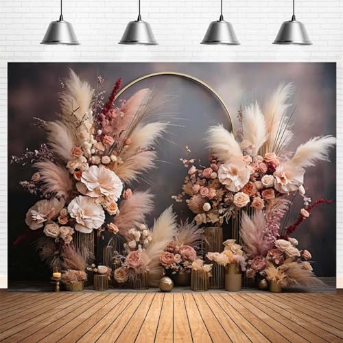Retro Boho Flowers Window Photography Background Bohemian Room Backdrops Adult Birthday Wedding Maternity Portrait Decor Backdrop Photo Studio,9x6ft/108x72Inch - size: 9x6ft/108x72Inch