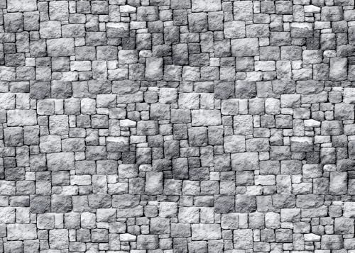 10x6.5ft Fabric Grey Stone Brick Wall Photography Backdrop Medieval Castle Wall Decor Kids Party Decorations Halloween Knight Themed Photo Booth Props Wallpaper - size: 10x6.5ft