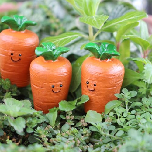 Smiling Carrot Shaped Statue Plant Stake for Elegant Easter and Seasonal Home Decorations Garden Styling Photo Props Outdoor Decorative Statues
