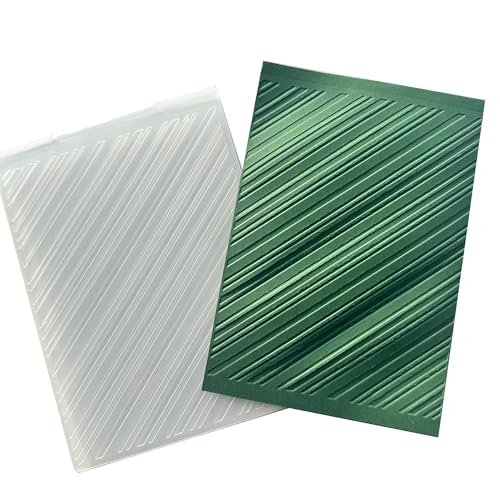 Arbuya Strips Background Plastic Embossing Folders for Card Making Strip Lines Scrapbooking Plastic Template Photo Album Card Paper Handmade DIY Craft Decoration Template Molds - color: Strips Background