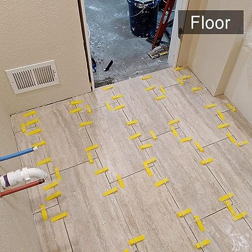 DGSL Tile Leveling System with Plier - 1200-Piece Spacers Clips and 300-Piece Reusable Wedges Tools Set for Stone Installation 1/8 Inch - size: 1/8 Inch * 1200 Spacers
