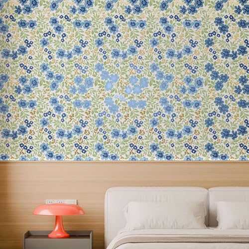 Main Street Peel and Stick Wallpaper Eco-Friendly Sheets 12 Pack, 11 X 16 Inch Friendly Flowers Design, Wall Mural for Home Decor, Removable Wall Decor Wallpaper Peel and Stick for DIY Projects - style: Friendly Flowers Design SCF