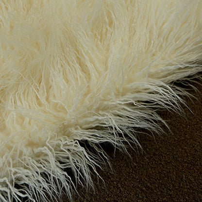 Newborn Photo Props Faux Fur Soft 29.5x19.7 inch Baby Boy Girl Photo Blanket Studio Backdrop Photo Mat White - color: 29.5x19.7 Inch White