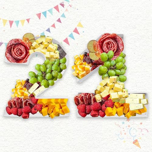 9" Charcuterie Cardboard Number Fillable Shaped Treat Decorative Box Anniversary Birthday Table Centerpiece (21 Style, 9inch) - size: 9inch, style: 21 Style