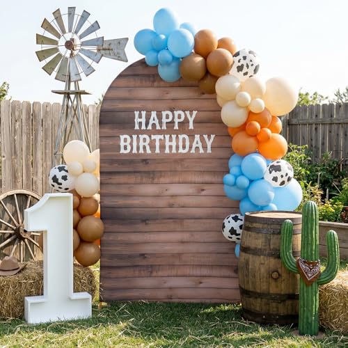 Wood Arch Backdrop 7.2ft Arch Backdrop Cover,Rustic Vintage,Backdrop Arch Cover Wood,Stretchy Spandex Fitted Wrinkle Free for Wedding Photography Birthday Party - size: 7.2 FT