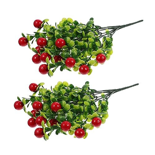 Alipis 2pcs Lifelike Artificial Fruit Plants Branches Premium Simulation Fruit Decor for Home Office and Photography Props - color: As Shown3