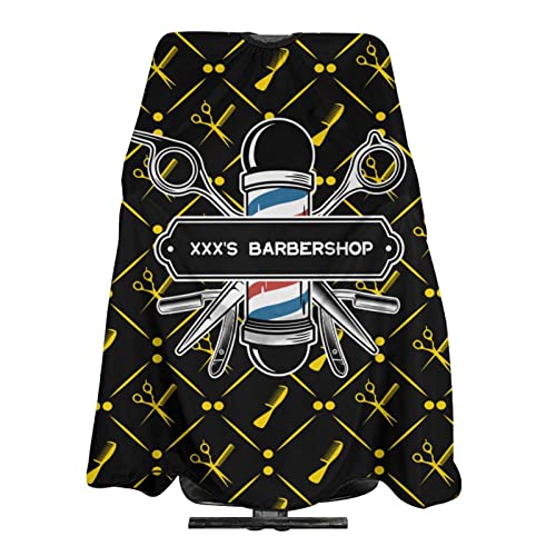 Custom Waterproof Barber Cape Personalized Text Barber Shop Salon Cape for Men Customized Hair Cutting Cape - color: Barber-1