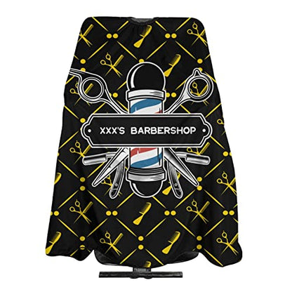 Custom Waterproof Barber Cape Personalized Text Barber Shop Salon Cape for Men Customized Hair Cutting Cape - color: Barber-1