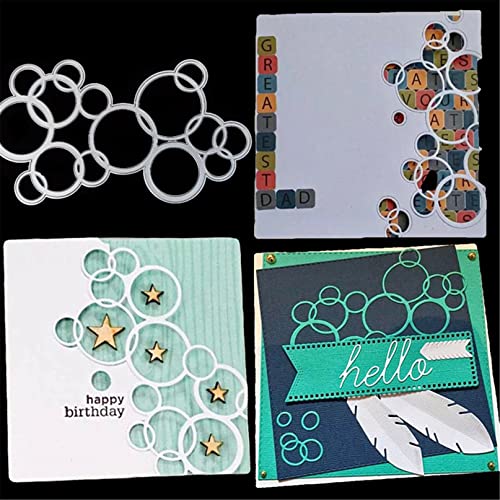 Scrapbooking Die-Cuts for Card Making, Christmas Metal Cutting Dies, Paper Craft Punch Template, Background Embossing Stencils, DIY Album Décor (Bubble-10.3x6cm) - color: Bubble-10.3x6cm
