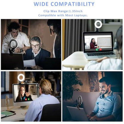 Cyezcor Video Conference Lighting Kit， Clip on Light Reading Lights， Ring Light, 360 ° Flexible Gooseneck Bed Night Light ，Computer Laptop Video Conferencing - size: 6 Inch