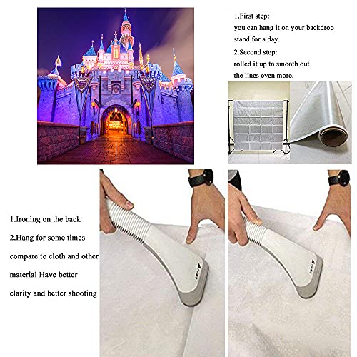 10x10Ft Fantasy Castle Night Scene Backdrop for Children Birthday Party Photo Video Studio Props BJLSME17 - size: 10x10Ft