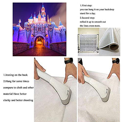 10x10Ft Fantasy Castle Night Scene Backdrop for Children Birthday Party Photo Video Studio Props BJLSME17 - size: 10x10Ft