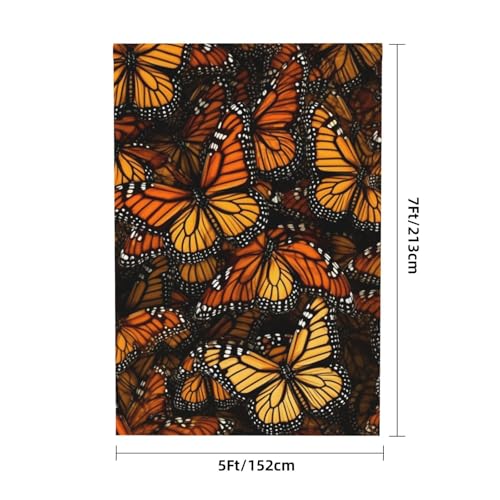 Orange Monarch Butterflies Backdrop Background for Photography 5x7ft Photobooth Professional Photo Backdrop Curtains Video Photography Studio Photo Backgrounds Banner Booth Background Screen Parties - color: Heaps Of Orange Monarch Butterflies