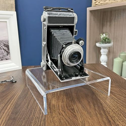 Plymor Clear Acrylic Short Square Display Riser, 2" H x 7" W x 7" D (1/4" thick) - size: 2" x 7" x 7"