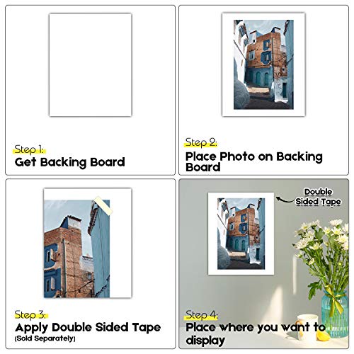 Golden State Art, 8x10 Backing Board Only, 4-Ply Thick 50 Single Backer Boards for Frame, Photo, Print - color: 50 Pack, size: 8x10