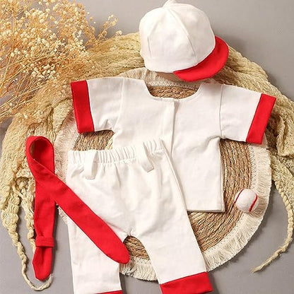 Newborn Baby Photo Shoot Props Girl Boy Crochet Knit Hat Costume Stripe Hat Pants Overalls Photography Props - color: White a