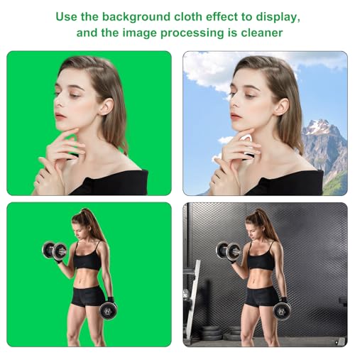 PULUZ Green Screen Backdrop with 2 Fixing Clip, 3.3 x 5 Ft Photography Chroma Key Greenscreen Background for Streaming Zoom, Live Streaming, Photo Video Studio - size: 3.3 x 5 Ft