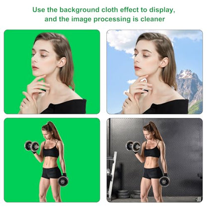 PULUZ Green Screen Backdrop with 2 Fixing Clip, 3.3 x 5 Ft Photography Chroma Key Greenscreen Background for Streaming Zoom, Live Streaming, Photo Video Studio - size: 3.3 x 5 Ft