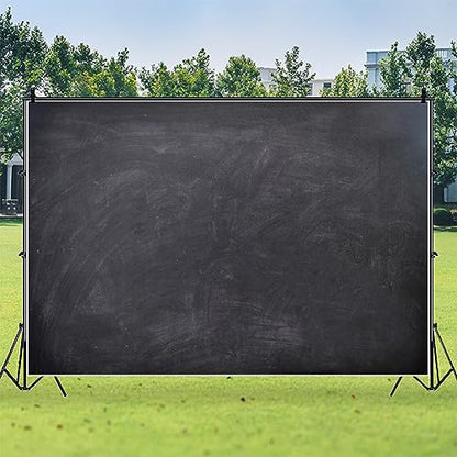 Renaiss 8x6ft Blank Blackboard Backdrop for Photoshoot Man Woman Portrait DIY Chalkboard Photography Background Back to School Banner School Season Photo Booth Props Wedding Teachers` Day Party Decor - size: 8x6ft