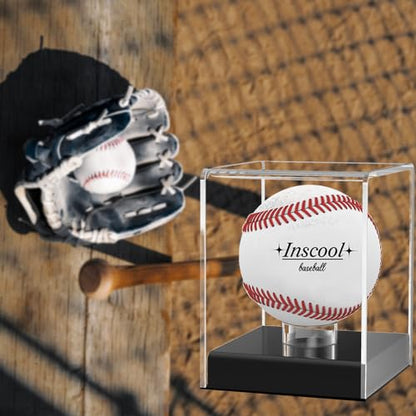 Acrylic Baseball Display Case, UV Protected Clear Display Cube, Memorabilia Baseball Case (Rounded Base)