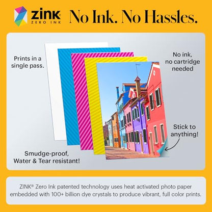 KODAK Step Instant Smartphone Photo Printer, Portable Mini Color Wireless Mobile Printer, Zink 2x3” (5.1x7.5 cm) Sticky-Back Photos, Bluetooth Compatible with iOS & Android Devices, Editing App, Pink - color: Pink, style: Printer