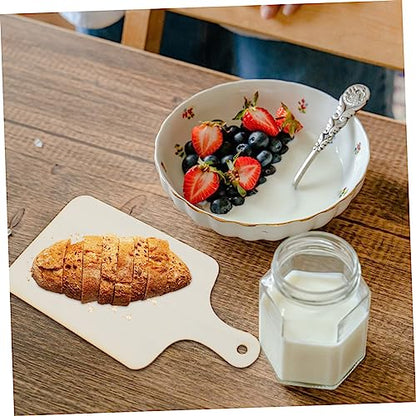 SHOWERORO 3Pcs Mini Wooden Bread Board Fruit Serving Tray Unfinished Diy Chopping Boards for Crafting and Food Presentation for Serving Platters and Kitchen Decor