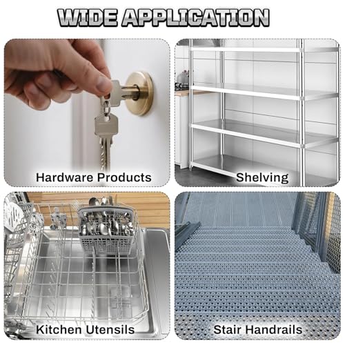 430 Stainless Steel Sheet Metal, 12" x 7.87", 16 Gauge (1.5mm) Stainless Steel Plate, Cut to Size Metal Sheet for Crafts, Kitchen & Office, 1 Pack - size: 12" x 7.87" x 0.06"
