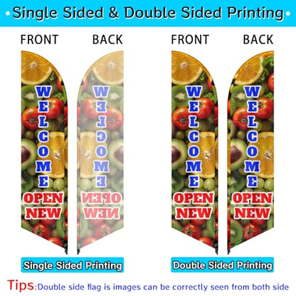 Custom Advertising Feather Flags for Outside Business 4 Sizes Personalized Advertising Flags Custom Logo Flag