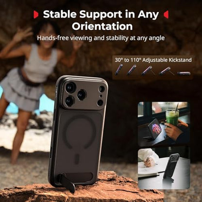 SMALLRIG Mobile Video Cage for iPhone 17 Pro, with Phone Case/TPU Soft Frame/T-Mount & 17mm Threaded Lens Backplate, Phone Video Rig for Videography Recording Vlog, Flagship Edition - 5542 - style: Flagship Cage