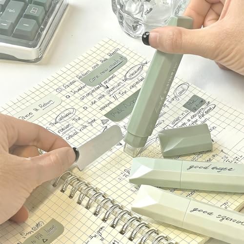 Glue Tape Roller, Double Sided Tape for Crafts Scrapbooking Supplies, Scrapbook Tape Runner Glue Gradient Green（4 Pack）
