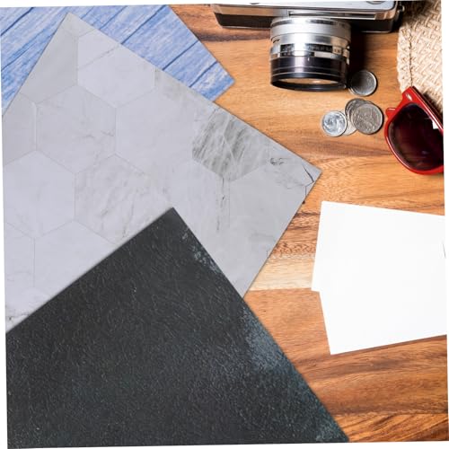 Photo Backdrop Board Set for Small Product Photography, 15pcs Flat Lay Background Kit with Marble, Cement, Wood Patterns, Carry Bag Clips for Food, Jewelry, and Content Creators
