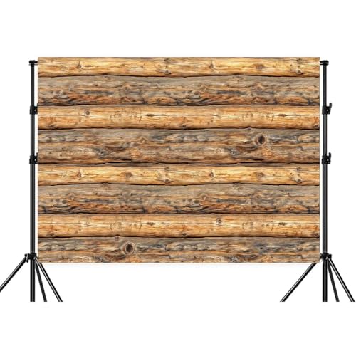 20X10ft Wooden Log Backdrop Vintage Brown Round Timber Texture Wood Background Rustic Photo Backdrop for Photoshoot Baby Shower Wedding Party Adult Photo Booth Video Shoot Vinyl Studio Prop - color: White, size: 20X10FT